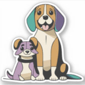 Sticker Chiens mignons (Devant)