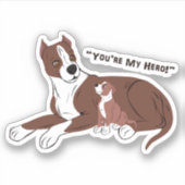 Sticker Chiens père et fils (Devant)
