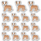Sticker Chiens Red And White Staffordshire Bull Terrier (Devant)