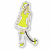 Sticker Chiffre de Noël jaune (Devant)