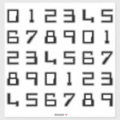 Sticker Chiffres / Numéros / Numéros (Feuille)
