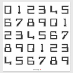 Sticker Chiffres / Numéros / Numéros