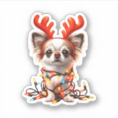 Sticker Chihuaha Reindeer (Devant)
