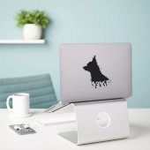 Sticker Chihuahua (Ordinateur portable sur le bureau)