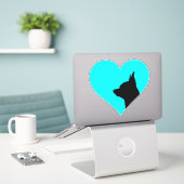 Sticker Chihuahua (Ordinateur portable sur le bureau)
