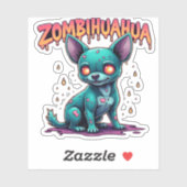 Sticker Chihuahua Chi Chichi Chiwawa Zombie Chien Hallowee (Feuille)