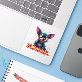 Sticker Chihuahua Chi Chichi Chiwawa Zombie Chien Hallowee (Ordinateur portable avec iPhone)