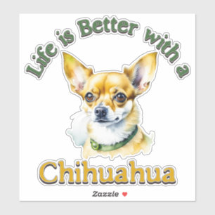 Sticker Chihuahua chien maman, chien papa cadeau, autocoll