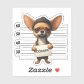 Sticker Chihuahua coquin (Feuille)