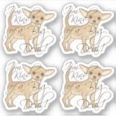 Sticker Chihuahua Je suis un peu un gros découpage de cont (Devant)