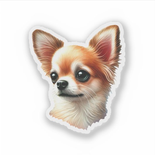 Sticker Chihuahua mignon (Devant)