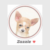 Sticker Chihuahua Peinture - Cute Original Chien Art (Feuille)