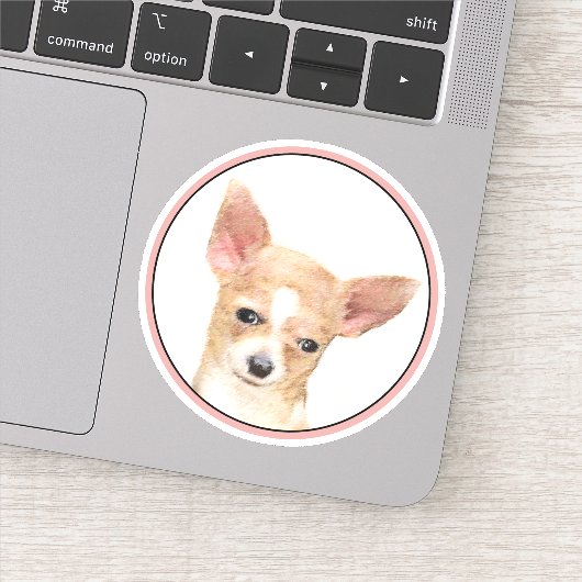 Sticker Chihuahua Peinture - Cute Original Chien Art (Détail)