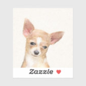 Sticker Chihuahua Peinture - Cute Original Chien Art (Feuille)