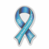 Sticker Child Abuse Prevention Month 2026 Blue Ribbon  (Devant)