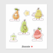 Sticker Children's group of fun pears (Feuille)