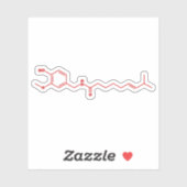 Sticker Chili Capsaicin Formule chimique moléculaire (Feuille)