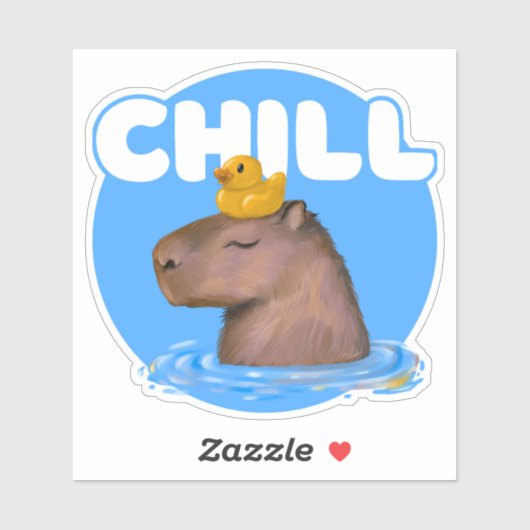 Sticker CHILL Capybara (Feuille)