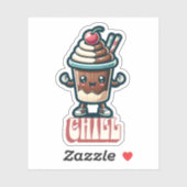 Sticker Chill Chocolat Milkshake Pun (Feuille)