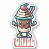 Sticker Chill Chocolat Milkshake Pun (Devant)
