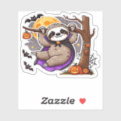 Sticker Chill Thrills Halloween Sloth T-Shirt surdimension (Feuille)