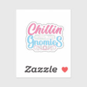 Sticker Chillin avec mes gnomes (Feuille)