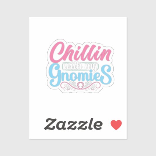 Sticker Chillin avec mes gnomes (Feuille)