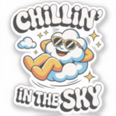 Sticker Chillin' in the Sky Cute Cloud Design pour l'été a (Recto)