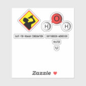 Sticker Chimie amusante Dihydrogène Monoxyde (H2O) (Feuille)