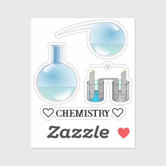 Sticker Chimie de l'équipement de laboratoire (Feuille)