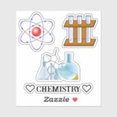 Sticker Chimie de l'équipement de laboratoire (Feuille)