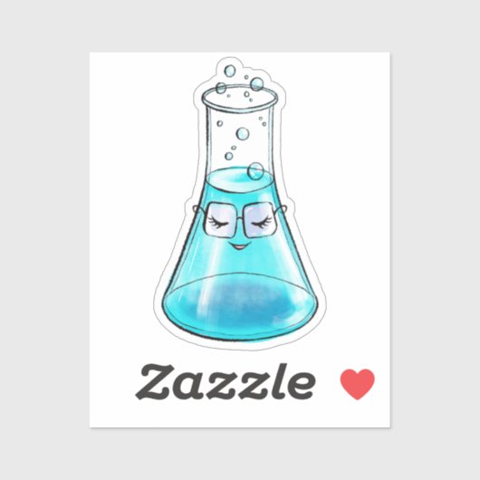 Sticker Chimie Love Science Lab Art (Feuille)