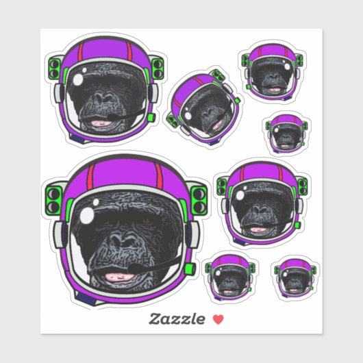 Sticker Chimp. spatial (Feuille)