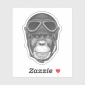 Sticker Chimpanzé vintage (Feuille)