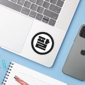 Sticker Chine coréenne numéro 8 huit 팔 (Ordinateur portable avec iPhone)