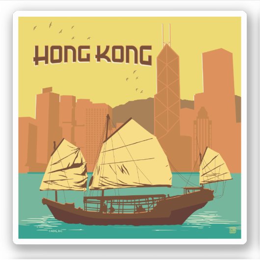 Sticker Chine | Hong Kong (Devant)