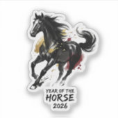 Sticker Chinese New Year 2026 Horse Art (Devant)