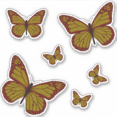 Sticker chinois à contours de monarque (Devant)