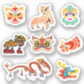 Sticker chinois dragon (Devant)