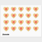 Sticker chinois élégant personnalisé double bonheu (Feuille)
