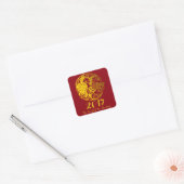 Sticker chinois Rooster personnalisé Année S (Enveloppe)
