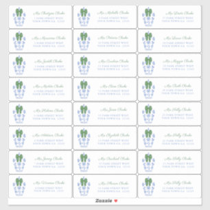 Sticker Chinoiserie Chic Cartes de fin de année Adresse