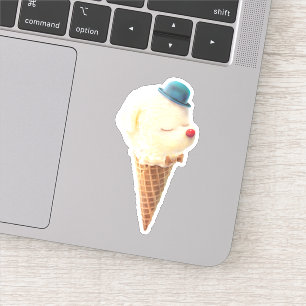 Sticker Chiot à crème glacée - Sucré et frais