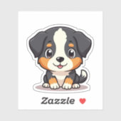Sticker Chiot Aussie Shepherd Adorable – Art Pastel (Feuille)