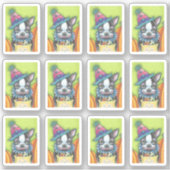 STICKER CHIOT BOSTON TERRIER MIGNON EN COSTUME DE CLOWN PO (Devant)