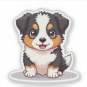 Sticker Chiot chevalier mignon Aussie - Pose assise (Devant)