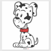 Sticker Chiot dalmate (Feuille)
