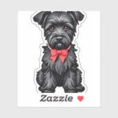 Sticker Chiot de Schnauzer miniature (Feuille)