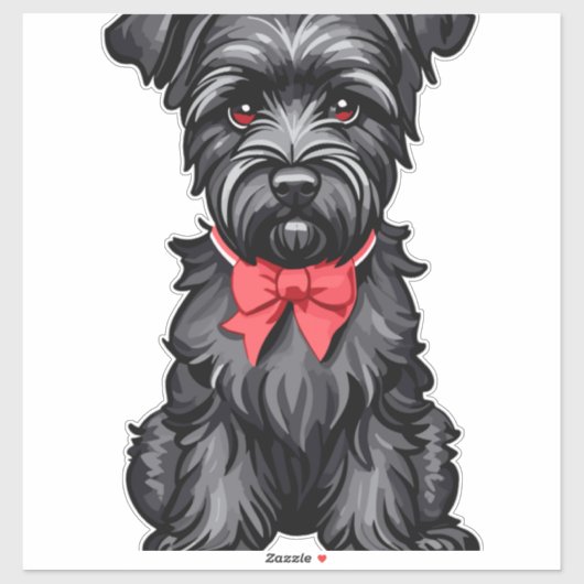 Sticker Chiot de Schnauzer miniature (Feuille)