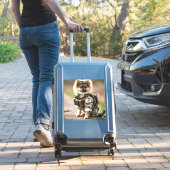 Sticker Chiot Poméranien prêt pour le service (Valise Insitu)